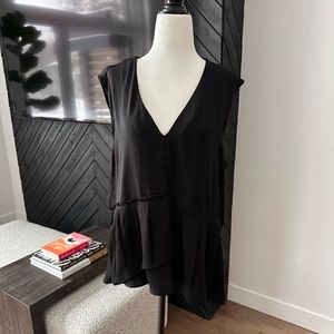 CALVIN KLEIN BLACK TOP ASYMETRIC